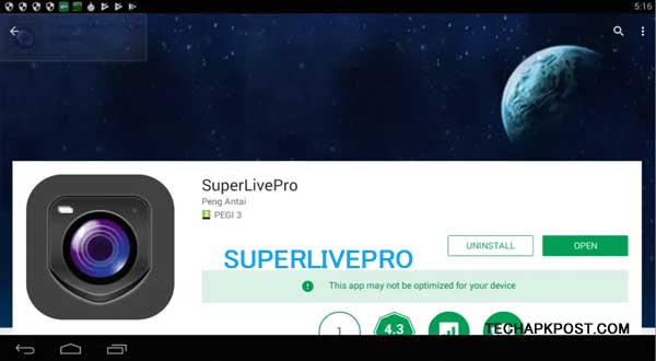 Superlivepro For Windows Via Bluestacks Emulator